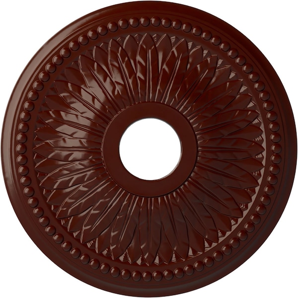 Ekena Millwork Bailey Ceiling Medallion (Fits Canopies up to 5 3/4"), 18"OD x 3 3/4"ID x 1 1/2"P, Brushed Mahogany CM18BIBMF - main